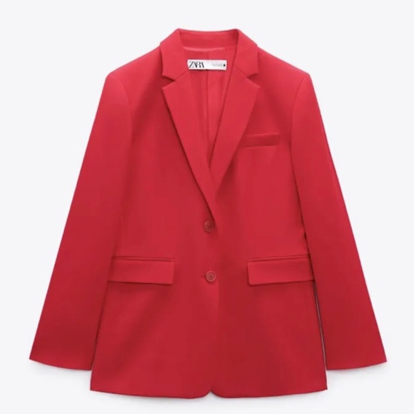 Zara Red Blazer & Suit Jacket - Picture 4 of 10